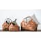 Hello Honey® Brown Woven Seagrass Baskets with Leather Handles Set